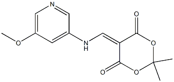 5-[(5-METHOXY-PYRIDIN-3-YLAMINO)-METHYLENE]-2,2-DIMETHYL-[1,3]DIOXANE-4,6-DIONE Struktur