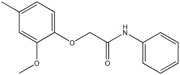 2-(2-methoxy-4-methylphenoxy)-N-phenylacetamide Struktur