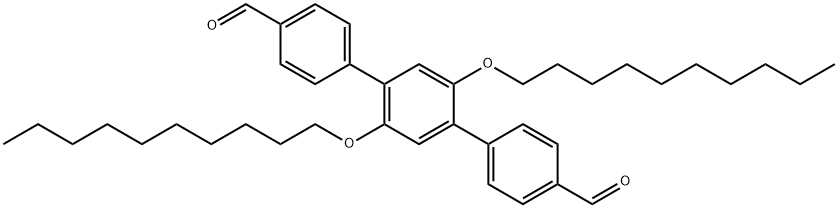 2,5-didecyloxy-1,4-bis(4-formylphenyl)benzene Struktur