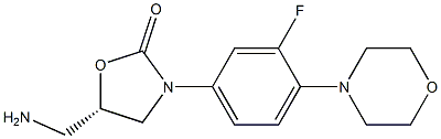 (S)-5-(aminomethyl)-3-(3-fluoro-4-morpholinophenyl)oxazolidine-2-one Struktur