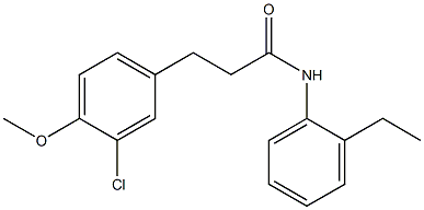 3-(3-chloro-4-methoxyphenyl)-N-(2-ethylphenyl)propanamide Struktur