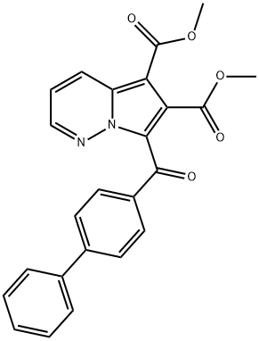 5,6-dimethyl 7-{[1,1'-biphenyl]-4-carbonyl}pyrrolo[1,2-b]pyridazine-5,6-dicarboxylate Struktur