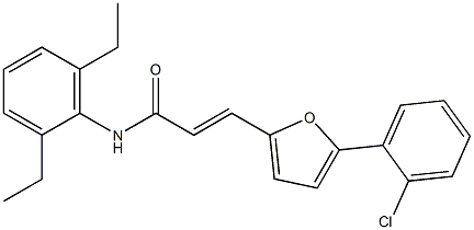 (2E)-3-[5-(2-chlorophenyl)furan-2-yl]-N-(2,6-diethylphenyl)prop-2-enamide Struktur