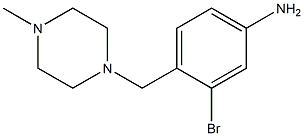 3-bromo-4-[(4-methylpiperazin-1-yl)methyl]aniline Struktur