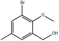 3-Bromo-2-methoxy-5-methylbenzyl alcohol Struktur