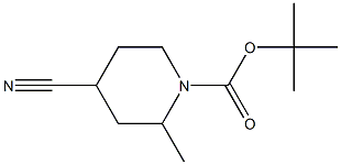 tert-butyl 4-cyano-2-methylpiperidine-1-carboxylate Struktur