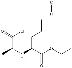 ethyl (2S)-2-{[(2S)-1-chloro-1-oxopropan-2-yl]amino}pentanoate hydrochloride Struktur