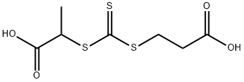 2-(2-Carboxyethylsulfanylthiocarbonylsulfanyl)propionic acid Struktur