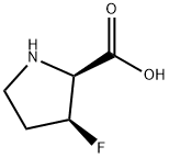 (2S,3S)-3-fluoropyrrolidine-2-carboxylic acid Struktur