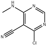 4-Chloro-6-methylamino-pyrimidine-5-carbonitrile Struktur