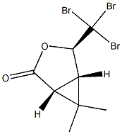 (1R,4R,5S)-6,6-dimethyl-4-(tribromomethyl)-3-oxabicyclo[3.1.0]hexan-2-one Struktur