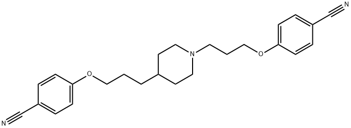 Benzonitrile, 4,4'-[1,4-piperidinediylbis(3,1-propanediyloxy)]bis- Struktur