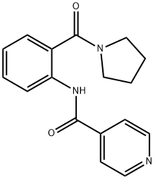 N-[2-(1-pyrrolidinylcarbonyl)phenyl]isonicotinamide Struktur