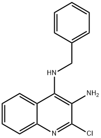 3,4-Quinolinediamine, 2-chloro-N4-(phenylmethyl)- Struktur