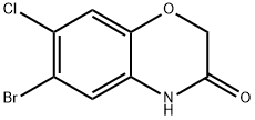 6-Bromo-7-chloro-4H-benzo[1,4]oxazin-3-one Struktur