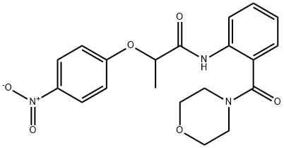 N-[2-(4-morpholinylcarbonyl)phenyl]-2-(4-nitrophenoxy)propanamide Struktur