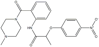 N-{2-[(4-methyl-1-piperazinyl)carbonyl]phenyl}-2-(4-nitrophenoxy)propanamide Struktur