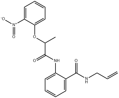 N-allyl-2-{[2-(2-nitrophenoxy)propanoyl]amino}benzamide Struktur