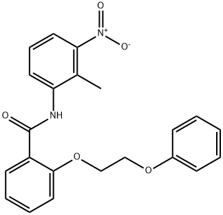 N-(2-methyl-3-nitrophenyl)-2-(2-phenoxyethoxy)benzamide Struktur