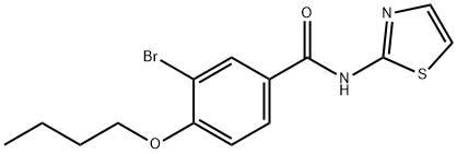 3-bromo-4-butoxy-N-(1,3-thiazol-2-yl)benzamide Struktur