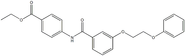 ethyl 4-{[3-(2-phenoxyethoxy)benzoyl]amino}benzoate Struktur