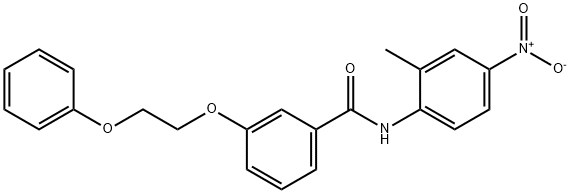 N-(2-methyl-4-nitrophenyl)-3-(2-phenoxyethoxy)benzamide Struktur