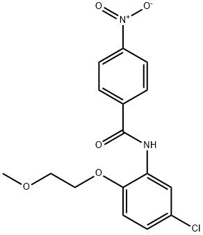 N-[5-chloro-2-(2-methoxyethoxy)phenyl]-4-nitrobenzamide Struktur