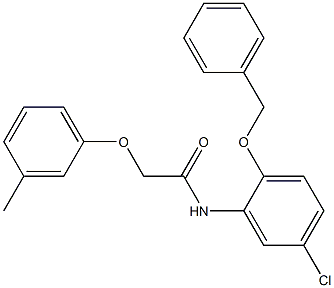 N-[2-(benzyloxy)-5-chlorophenyl]-2-(3-methylphenoxy)acetamide Struktur