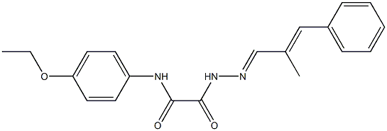 N-(4-ethoxyphenyl)-1-{N'-[(1Z,2E)-2-methyl-3-phenylprop-2-en-1-ylidene]hydrazinecarbonyl}formamide Struktur