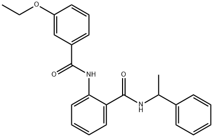 2-[(3-ethoxybenzoyl)amino]-N-(1-phenylethyl)benzamide Struktur