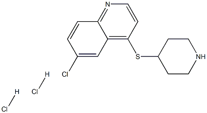 6-chloro-4-(piperidin-4-ylsulfanyl)quinoline dihydrochloride Struktur