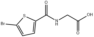 2-[(5-bromothiophen-2-yl)formamido]acetic acid Struktur