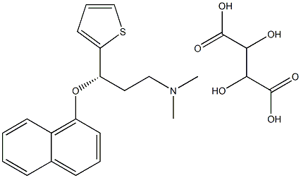 (3S)-N,N-dimethyl-3-(1-naphthyloxy)-3-(2-thienyl)propan-1-amine tartrate