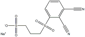 sodium 3-((2,3-dicyanophenyl)sulfonyl)propane-1-sulfonate Struktur