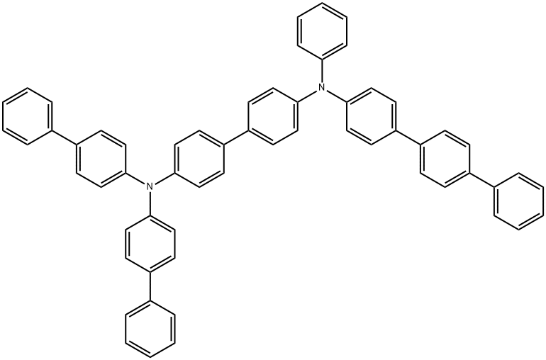 N4,N4-di([1,1'-biphenyl]-4-yl)-N4'-([1,1':4',1''-terphenyl]-4-yl)-N4'-phenyl-[1,1'-biphenyl]-4,4'-diamine Struktur