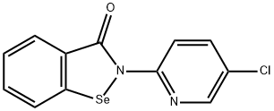 2-[5-chloro(2-pyridyl)]benzisoselenazol-3(2H)-one Struktur