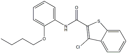 N-(2-butoxyphenyl)-3-chloro-1-benzothiophene-2-carboxamide Struktur