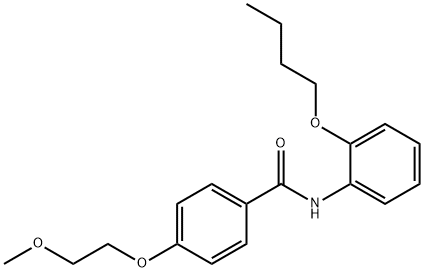 N-(2-butoxyphenyl)-4-(2-methoxyethoxy)benzamide Struktur