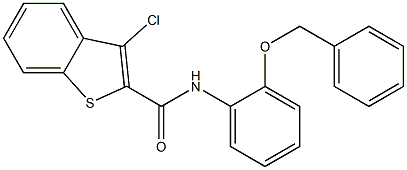 N-[2-(benzyloxy)phenyl]-3-chloro-1-benzothiophene-2-carboxamide Struktur