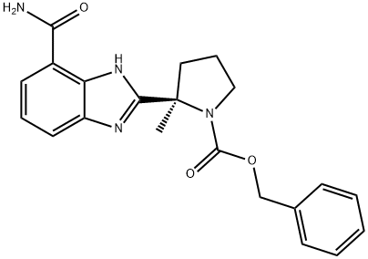 (R)-benzyl 2-(7-carbaMoyl-1H-benzo[d]iMidazol-2-yl)-2-Methylpyrrolidine-1-carboxylate Struktur