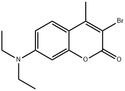 3-bromo-4-methyl-7-(diethylamino)-coumarin Struktur