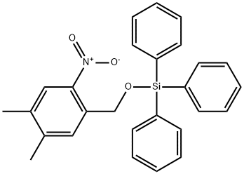 Benzene, 1,2-dimethyl-4-nitro-5-[[(triphenylsilyl)oxy]methyl]- Struktur