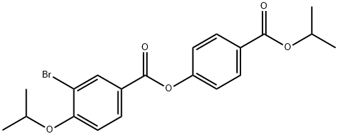 4-(isopropoxycarbonyl)phenyl 3-bromo-4-isopropoxybenzoate Struktur