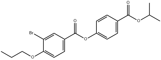 4-(isopropoxycarbonyl)phenyl 3-bromo-4-propoxybenzoate Struktur