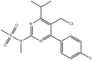 N-[5-(chloromethyl)-4-(4-fluorophenyl)-6(1-methylethyl)-2-pyrimidinyl ]-N-methyl- Methanesulfonamide Struktur