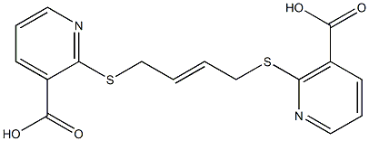 2-({4-[(3-carboxy-2-pyridinyl)sulfanyl]-2-butenyl}sulfanyl)nicotinic acid Struktur