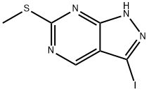 3-Iodo-6-(methylthio)-1H-pyrazolo[3,4-d]pyrimidine Struktur