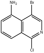 4-bromo-1-chloroisoquinolin-5-amine Struktur