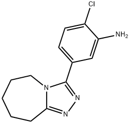 2-CHLORO-5-(6,7,8,9-TETRAHYDRO-5H-[1,2,4]TRIAZOLO[4,3-A]AZEPIN-3-YL)ANILINE Struktur