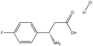 (S)-3-AMINO-3-(4-FLUORO-PHENYL)-PROPIONIC ACID HYDROCHLORIDE Struktur